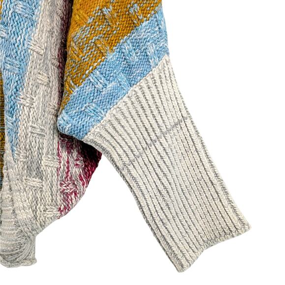 Anthropologie Cerie Cocoon Cardigan Sweater, Multicolor Chunky Slouchy Boho L/XL - Picture 8 of 14